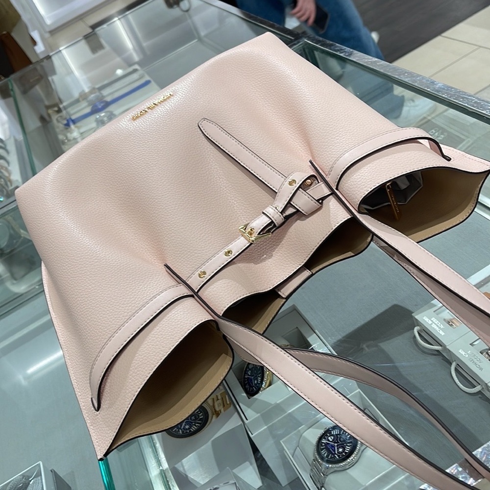 MICHAEL KORS Emilia Large Pebbled Leather Tote Bag POWDER BLUSH COLOR - Picture 3 of 16